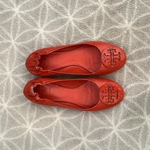 Tory Burch Orange Ballet Flats